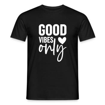 Good Vibes Only - Men's T-Shirt - black - Front - AI Model Male 178 light (178cm)