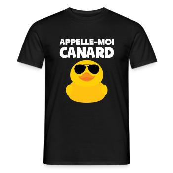 Appelle-moi Canard - T-shirt homme - noir - Devant - AI Model Male 178 light (178cm)