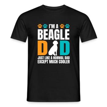 Je suis un papa Beagle Drôle de dicton - T-shirt homme - noir - Devant - AI Model Male 178 light (178cm)