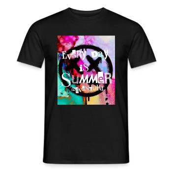 Every day is summeradventure - T-shirt homme - noir - Devant - AI Model Male 178 light (178cm)