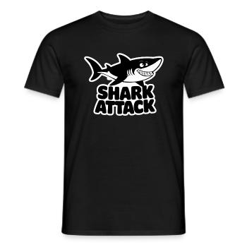 Requin Attaque de requin Amoureux de la mer - T-shirt homme - noir - Devant - AI Model Male 178 light (178cm)