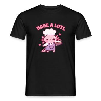 Cute Bake A Lotl Like The Axolotl Baker Funny - Men's T-Shirt - black - Front - AI Model Male 178 light (178cm)