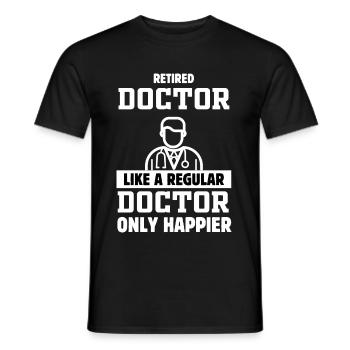 Médecin à la retraite Comme un médecin normal seulement chanceux - T-shirt homme - noir - Devant - AI Model Male 178 light (178cm)