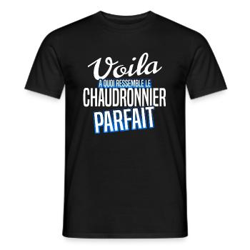 Chaudronnier - T-shirt homme - noir - Devant - AI Model Male 178 light (178cm)