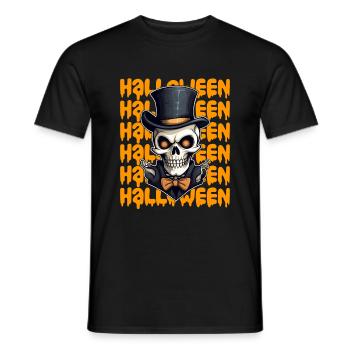 Design d’Halloween effrayant pour la prochaine fête - T-shirt homme - noir - Devant - AI Model Male 178 light (178cm)