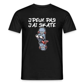J'peux Pas J'ai Skate - T-shirt homme - noir - Devant - AI Model Male 178 light (178cm)
