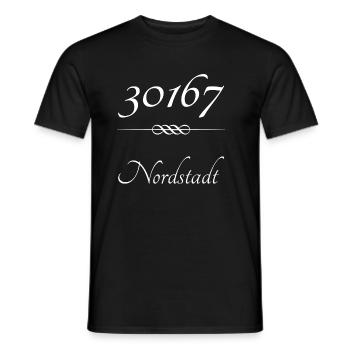 30167 Hannover Nordstadt, Germany - Men's T-Shirt - black - Front - AI Model Male 178 light (178cm)