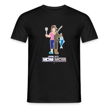 Votre maman ma maman - cadeau de pêcheur drôle de pêcheur - T-shirt homme - noir - Devant - AI Model Male 178 light (178cm)