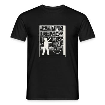 Modular Synthesizer - Men's T-Shirt - black - Front - AI Model Male 178 light (178cm)