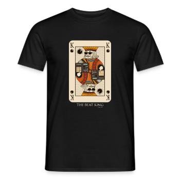 Beatmaker King Card for Music Producer and Dj - Men's T-Shirt - black - Front - AI Model Male 178 light (178cm)