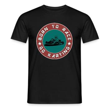 Kart Karting Karting Kart driver - Men's T-Shirt - black - Front - AI Model Male 178 light (178cm)