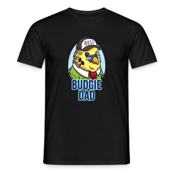 Meilleur papa perruche - Budgerigar Daddy Bird Father - T-shirt homme - noir - Devant - AI Model Male 178 light (178cm)