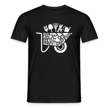 Fleuriste de jardin, Mesdames, Jardinier amateur, Jardinier - T-shirt homme - noir - Devant - AI Model Male 178 light (178cm)