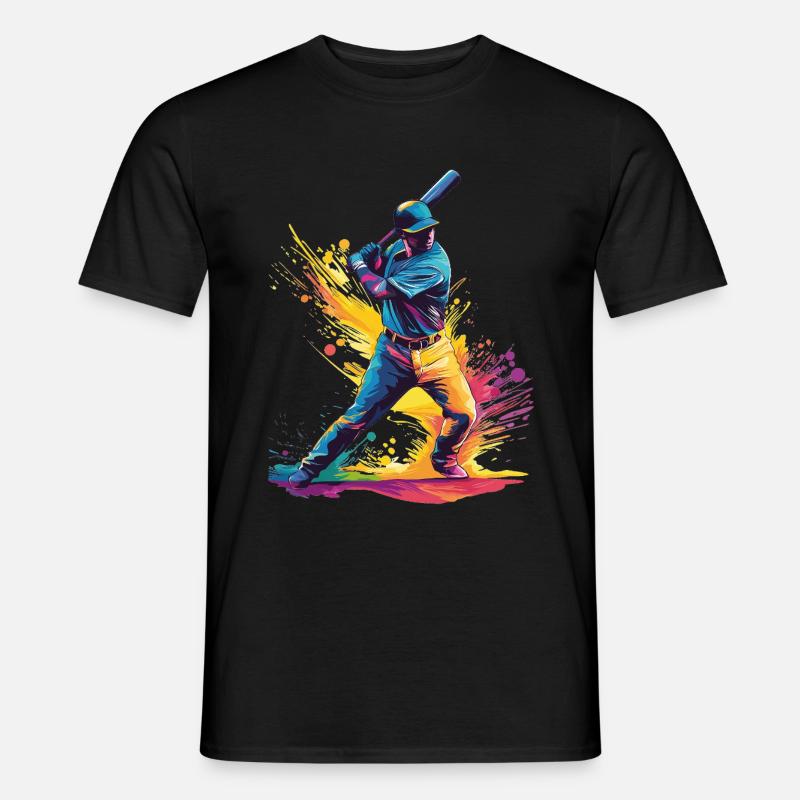 Baseball Spieler - Männer T-Shirt - Schwarz