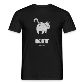 KIT - Keep in touch - Men's T-Shirt - black - Front - AI Model Male 178 light (178cm)