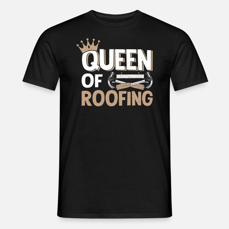 Dachdecker Dachdeckerei Dachklempner Roofer - Männer T-Shirt - Schwarz