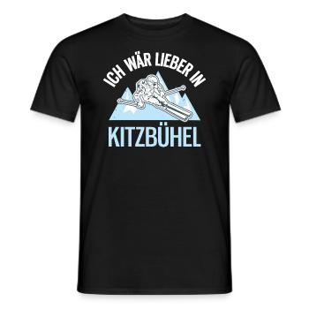 Ich Wär Lieber In Kitzbühel Skifahren Skifahrer - Männer T-Shirt - Schwarz - Vorne - AI Model Male 178 light (178cm)