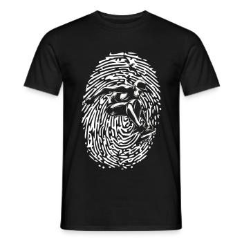 Patineur d'empreintes digitales sk8 - T-shirt homme - noir - Devant - AI Model Male 178 light (178cm)