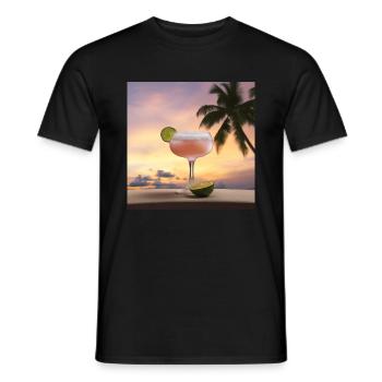Cocktail 2 Cadeau - T-shirt homme - noir - Devant - AI Model Male 178 light (178cm)