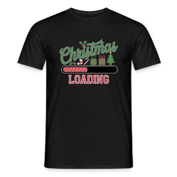 Christmas Loading Loading Bar Christmas - Men's T-Shirt - black - Front - AI Model Male 178 light (178cm)