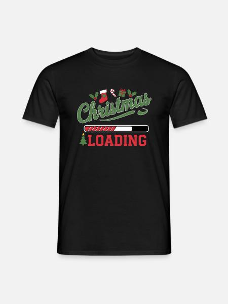 Christmas Loading Loading Bar Christmas - Men's T-Shirt - black