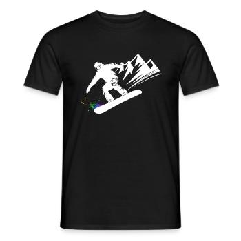 Snowboard Snowboarder Snowboard Sports d’hiver - T-shirt homme - noir - Devant - AI Model Male 178 light (178cm)