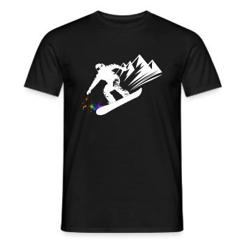 Snowboard Snowboarder Snowboard Sports d’hiver - T-shirt homme - noir - Devant - AI Model Male 178 light (178cm)
