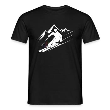 Skifahrer Ski Winter Winterurlaub Wintersport - Männer T-Shirt - Schwarz - Vorne - AI Model Male 178 light (178cm)