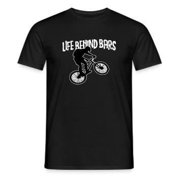 Bicycle Bicycle Lovers Life Behind Bars - Men's T-Shirt - black - Front - AI Model Male 178 light (178cm)