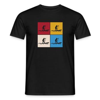 Stand Up Paddle SUP - T-shirt homme - noir - Devant - AI Model Male 178 light (178cm)