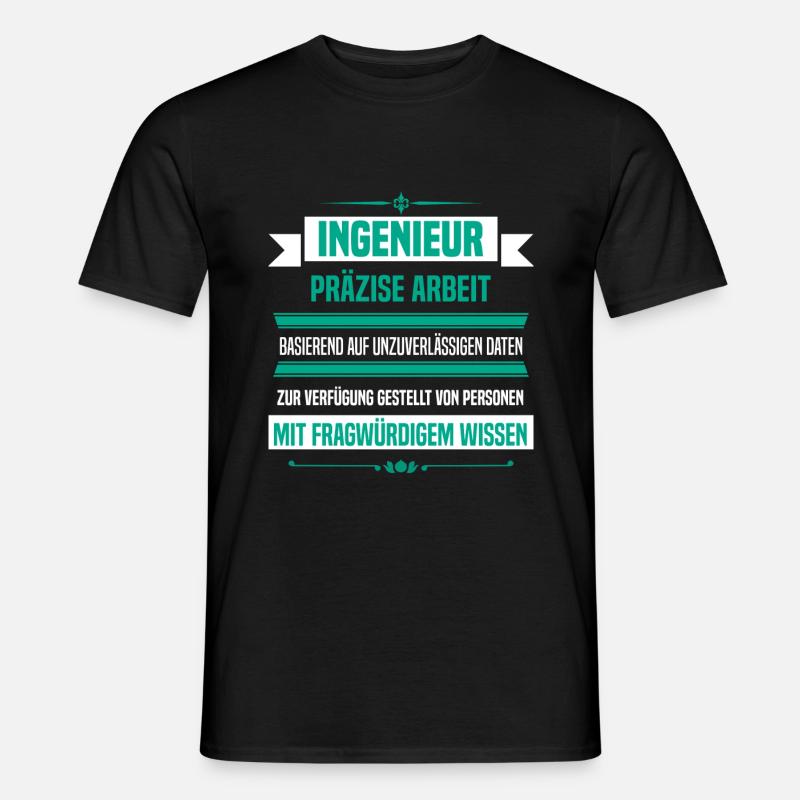 Ingenieur - Männer T-Shirt - Schwarz