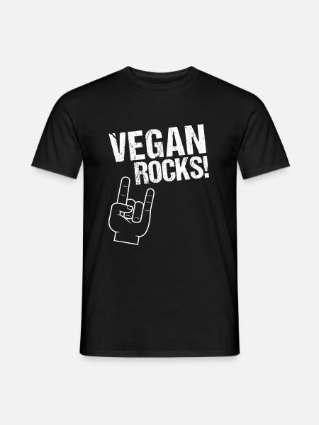 Vegan Rocks! THe Rockin 'Vegan Style. - Men's T-Shirt - black