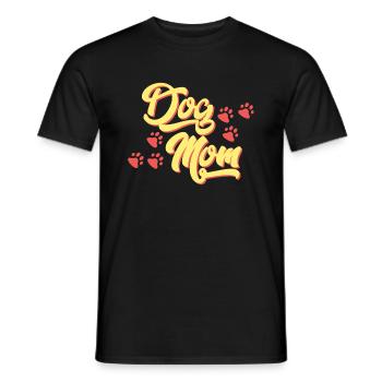 T-shirt de maman de chien avec des pattes - T-shirt homme - noir - Devant - AI Model Male 178 light (178cm)