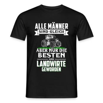 Nur die besten Männer sind Landwirte geworden - Männer T-Shirt - Schwarz - Vorne - AI Model Male 178 light (178cm)