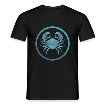 star sign Cancer - Men's T-Shirt - black - Front - AI Model Male 178 light (178cm)