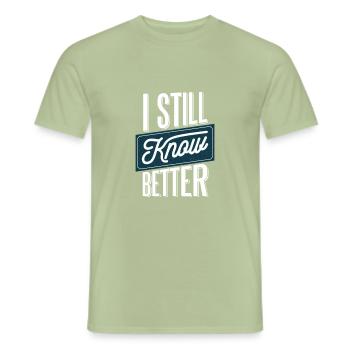 dictons drôles - T-shirt homme - vert sauge - Devant - AI Model Male 178 light (178cm)
