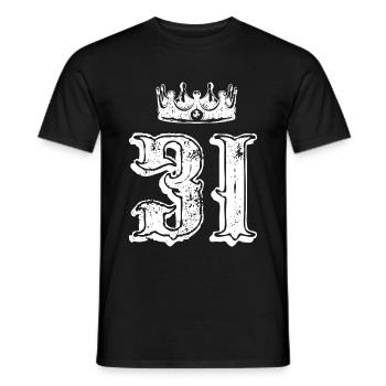 31 Couronne numérique - T-shirt homme - noir - Devant - AI Model Male 178 light (178cm)