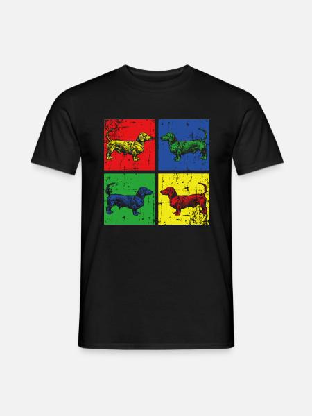 Chiens Teckel - T-shirt homme - noir