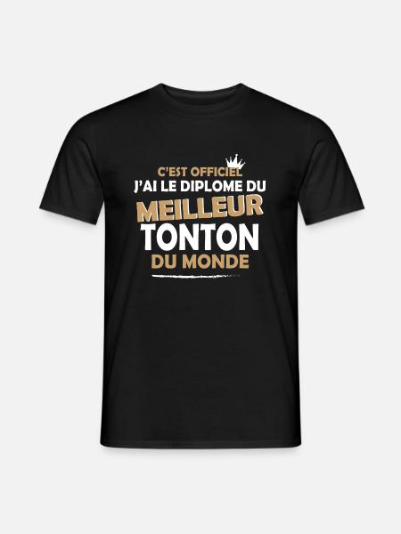 Meilleur Tonton cadeau oncle et tonton - T-shirt homme - noir