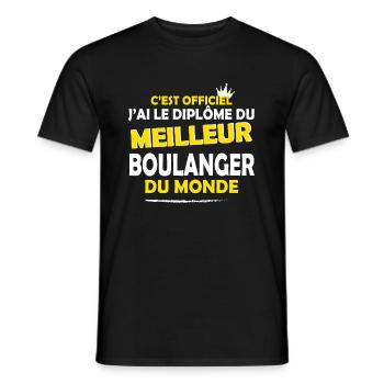 Boulanger - T-shirt homme - noir - Devant - AI Model Male 178 light (178cm)