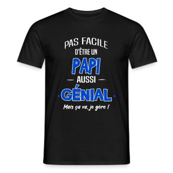 PAPI - T-shirt homme - noir - Devant - AI Model Male 178 light (178cm)