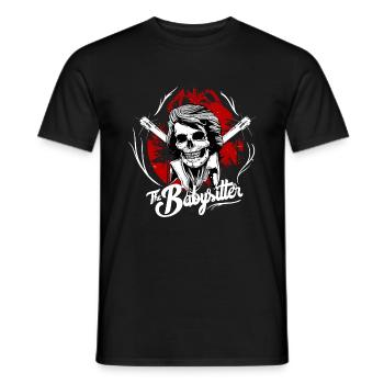The Babysitter - Horror - Halloween - Men's T-Shirt - black - Front - AI Model Male 178 light (178cm)