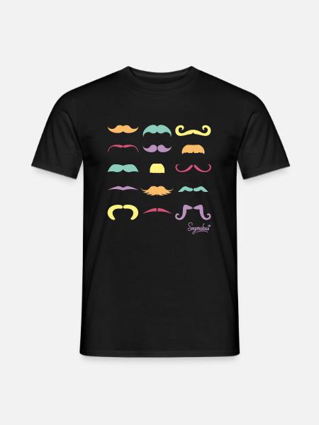 SUMMER MOUSTACHES SOYONSFOUS - Men's T-Shirt - black