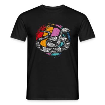 Serpent de reptile - T-shirt homme - noir - Devant - AI Model Male 178 light (178cm)