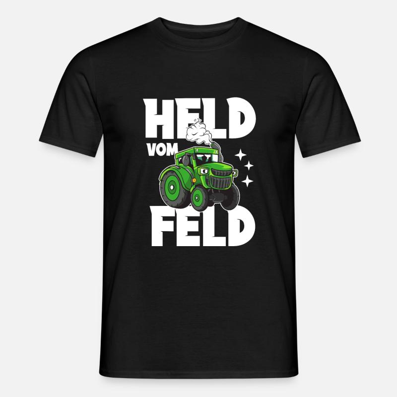 Held vom Feld Acker Landwirt Bauer Traktor - Männer T-Shirt - Schwarz