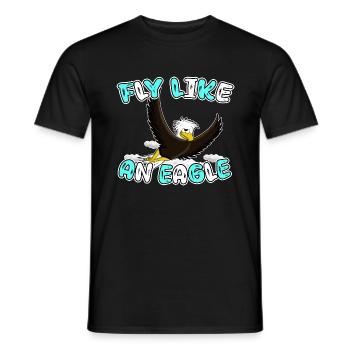 Fliege wie ein Adleradler - Männer T-Shirt - Schwarz - Vorne - AI Model Male 178 light (178cm)