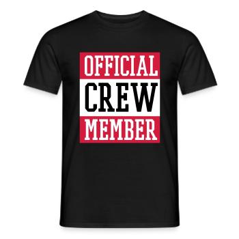official crew member - T-shirt homme - noir - Devant - AI Model Male 178 light (178cm)