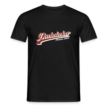 Dachdecker Dachdecker Schriftzug Premium Baustelle - Männer T-Shirt - Schwarz - Vorne - AI Model Male 178 light (178cm)