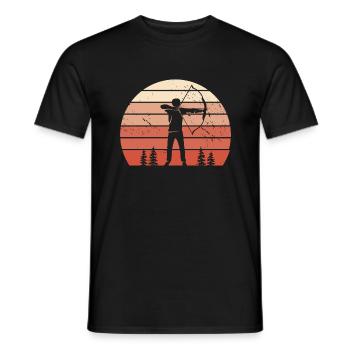 Archery Vintage Bow Archer - T-shirt homme - noir - Devant - AI Model Male 178 light (178cm)