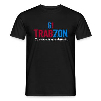 Trabzon Ya seversin ya cekilirsin - Männer T-Shirt - Schwarz - Vorne - AI Model Male 178 light (178cm)